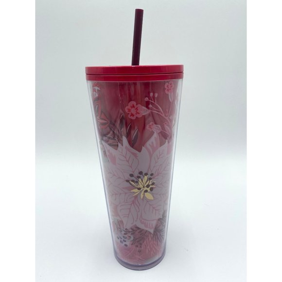 Starbucks Other - Starbucks Holiday 2022 Red Marble ‘Enchanted Forest Pearl’ Floral Tumbler Points